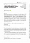 Research paper thumbnail of The principle of restraint: Public reason and the reform of public administration (Political Studies, author's proofs)