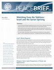 Research paper thumbnail of United States Institute of Peace Brief: Watching from the Sidelines: Israel and the Syrian Uprising