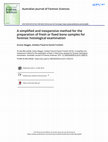 Research paper thumbnail of A simplified and inexpensive method for the preparation of fresh or fixed bone samples for forensic histological examination