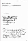 Research paper thumbnail of Sohl Lee "Yatoo and the Politics of Nature: What Ecological Thinking Discloses of Contemporary South Korean Art"