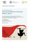 Research paper thumbnail of 5th Prague Populism Conference:  Conference programme