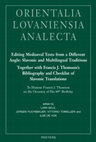 Research paper thumbnail of L. Sels, J. Fuchsbauer, V. Tomelleri, I. De Vos (eds), Editing Mediaeval Texts from a Different Angle: Slavonic and Multilingual Traditions, Together With Francis J. Thomson’s Bibliography and Checklist of Slavonic Translations.