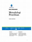 Metodologi Penelitian TEKNIK SAMPLING Cover Page