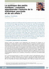 Research paper thumbnail of La politique des petits nombres : comment appréhender l'histoire de la statistique vaccinale et de ses effets ?