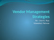 Research paper thumbnail of Successful Vendor Management Strategies