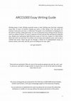 Research paper thumbnail of ARCO1000 Essay Writing Guide