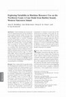 Research paper thumbnail of Exploring Variability in Maritime Resource Use on the Northwest Coast: A Case Study from Barkley Sound, Western Vancouver Island (McMillan et al. 2008)