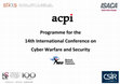 Research paper thumbnail of Proceedings for the 14th International Conference on Cyber Warfare and Security