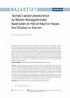 Research paper thumbnail of Tecrîdü'l-akâid Literatürünün Az Bilinen Muhaşşilerinden Nasîrüddin el-Hillî el-Kâşî'nin Hayatı, İlmî Silsilesi ve Eserleri