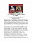 Research paper thumbnail of "St. Perpetua: Why Martyrs Matter" by VK McCarty