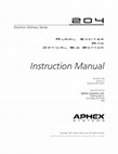 Research paper thumbnail of aural exciter and optical big bottom Instruction Manual Solution Delivery Series