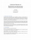 Research paper thumbnail of "Blockchain and democracy" by Jörn Erbguth