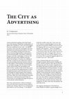 Research paper thumbnail of The City as Advertising