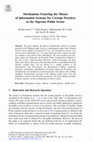 Research paper thumbnail of Mechanisms Fostering the Misuse of Information Systems for Corrupt Practices in the Nigerian Public Sector