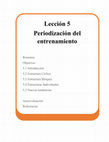 Research paper thumbnail of Lección 5 Periodización del entrenamiento