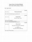 Research paper thumbnail of Summer School in Neo-Kantian Philosophy: Ernst Cassirer and the Autonomy of Culture (Schedule)