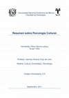 Research paper thumbnail of Psicología Cultural - Lethy Hernández