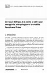 Research paper thumbnail of Le "français d'Afrique", de la "variété" au "style" : pour une approche anthropologique de la variabilité langagière en Afrique (2019, Langue française, n°202, pp. 77-90)