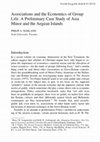 Research paper thumbnail of Associations and the Economics of Group Life: A Preliminary Case Study of Asia Minor and the Aegean Islands (2015)