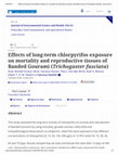 Research paper thumbnail of Effects of long-term chlorpyrifos exposure on mortality and reproductive tissues of Banded Gourami (Trichogaster fasciata)