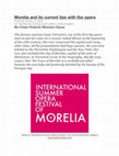 Research paper thumbnail of Morelia and its current ties with the opera