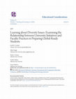 Research paper thumbnail of Learning about Diversity Issues Faculty Practices