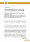 Research paper thumbnail of Lessicografia e Geografia alla corte di Alfonso il Magnanimo