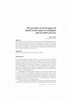 Research paper thumbnail of The grounds of moral approval based on the study of contingent and excellent persons