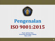 Research paper thumbnail of ISO 9001:2015