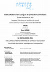 Research paper thumbnail of Le rgyalrong zbu : une langue tibéto-birmane de Chine du Sud-Ouest. Une étude descriptive, typologique et comparative