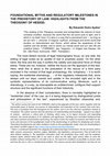 Research paper thumbnail of FOUNDATIONAL MYTHS AND REGULATORY MILESTONES IN THE PREHISTORY OF LAW: HIGHLIGHTS FROM THE THEOGONY OF HESIOD