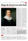 Research paper thumbnail of Opinie: Hugo de Groot was niet fout