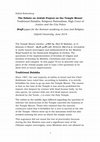 Research paper thumbnail of The Debate on Jewish Prayers on the Temple Mount: Traditional Halakha, Religious Nationalism, High Court of Justice and the City Police