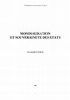 Research paper thumbnail of Mondialisation et Souveraineté des Etats MONDIALISATION ET SOUVERAINETE DES ETATS Par: HAJER GUELDICH 2000