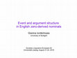 Research paper thumbnail of Event and argument structure in English zero-derived nominals