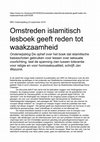 Research paper thumbnail of Omstreden islamitisch lesboek geeft reden tot waakzaamheid