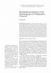 Research paper thumbnail of Identitätskonstruktionen in der Münzprägung von Philippopolis (Thracia)