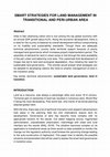 Research paper thumbnail of SMART STRATEGIES FOR LAND MANAGEMENT IN TRANSITIONAL AND PERI-URBAN AREA