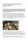 Research paper thumbnail of Le travail des enfants italiens dans les verreries françaises