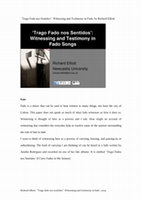 Research paper thumbnail of Trago fado nos sentidos: witnessing and testimony in fado