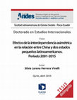 Research paper thumbnail of Efectos de la interdependencia asimétrica en la relación entre China y dos estados pequeños latinoamericanos. Periodo 2001-2015