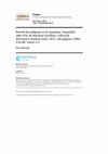 Research paper thumbnail of Reseña de Indígenas en la Argentina. Fotografías 1860-1970, de Mariana Giordano. Editorial Artenauta, Buenos Aires, 2012; 168 páginas, ISBN: 978-987-24435-3-5