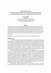 Research paper thumbnail of MODEL PENGUKURAN COSTUMER BASED BRAND EQUITY INDEX PERGURUAN TINGGI KEAGAMAAN ISLAM (CBEI-IHE) : SEBUAH ARTIKEL KONSEPTUAL