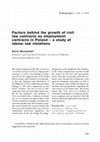 Research paper thumbnail of Factors behind the growth of civil law contracts as employment contracts in Poland