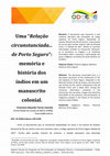 Research paper thumbnail of Uma "Relação circunstanciada... de Porto Seguro": memória e história dos índios em um manuscrito colonial