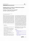 Research paper thumbnail of Designing mixtures of varieties for multifunctional agriculture with the help of ecology. A review