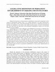 Research paper thumbnail of LEGISLATIVE DEFINITION OF PERMANENT ESTABLISHMENT IN UKRAINE AND ITS FEATURES