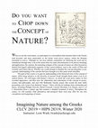 Research paper thumbnail of Imagining Nature among the Greeks (Course Flier)