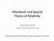 Research paper thumbnail of Milanković and Special Theory of Relativnity