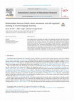 Research paper thumbnail of Relationships between beliefs about assessment and self-regulated learning in second language learning